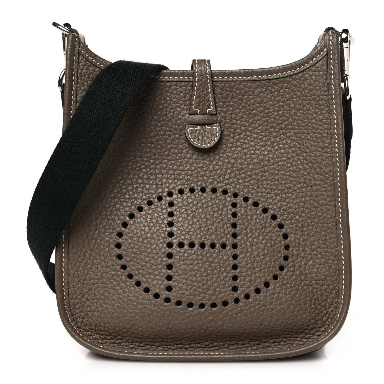 Hermes Taurillon Clemence Amazone Evelyne TPM Etoupe Bleu Indigo 1 of 10