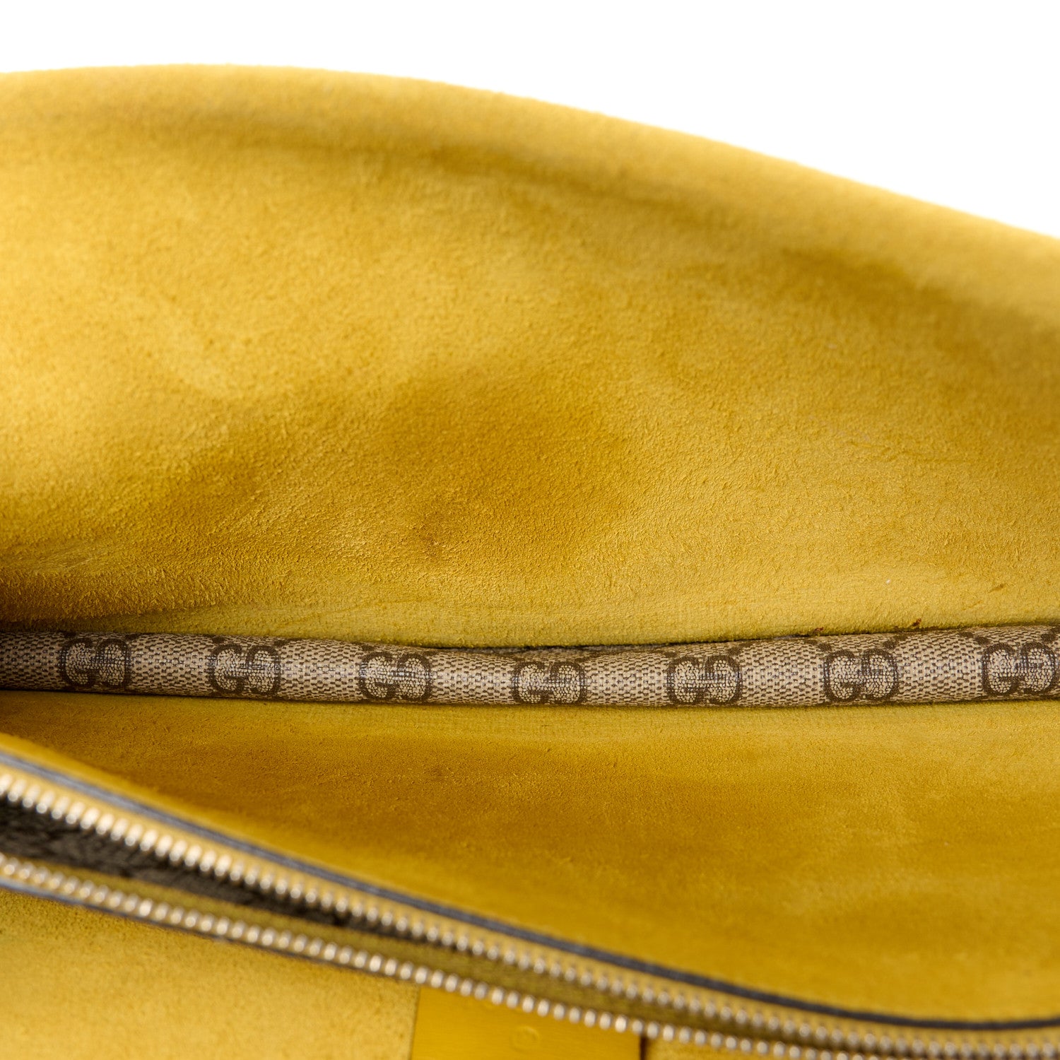 Gucci GG Supreme Monogram Suede Crystal Small Dionysus Shoulder Bag Beige Ebony Yellow 14 of 15