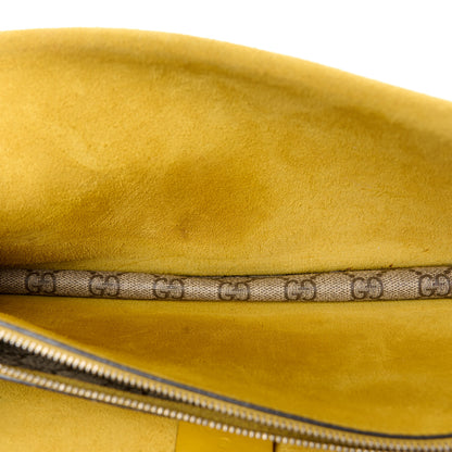 Gucci GG Supreme Monogram Suede Crystal Small Dionysus Shoulder Bag Beige Ebony Yellow 14 of 15