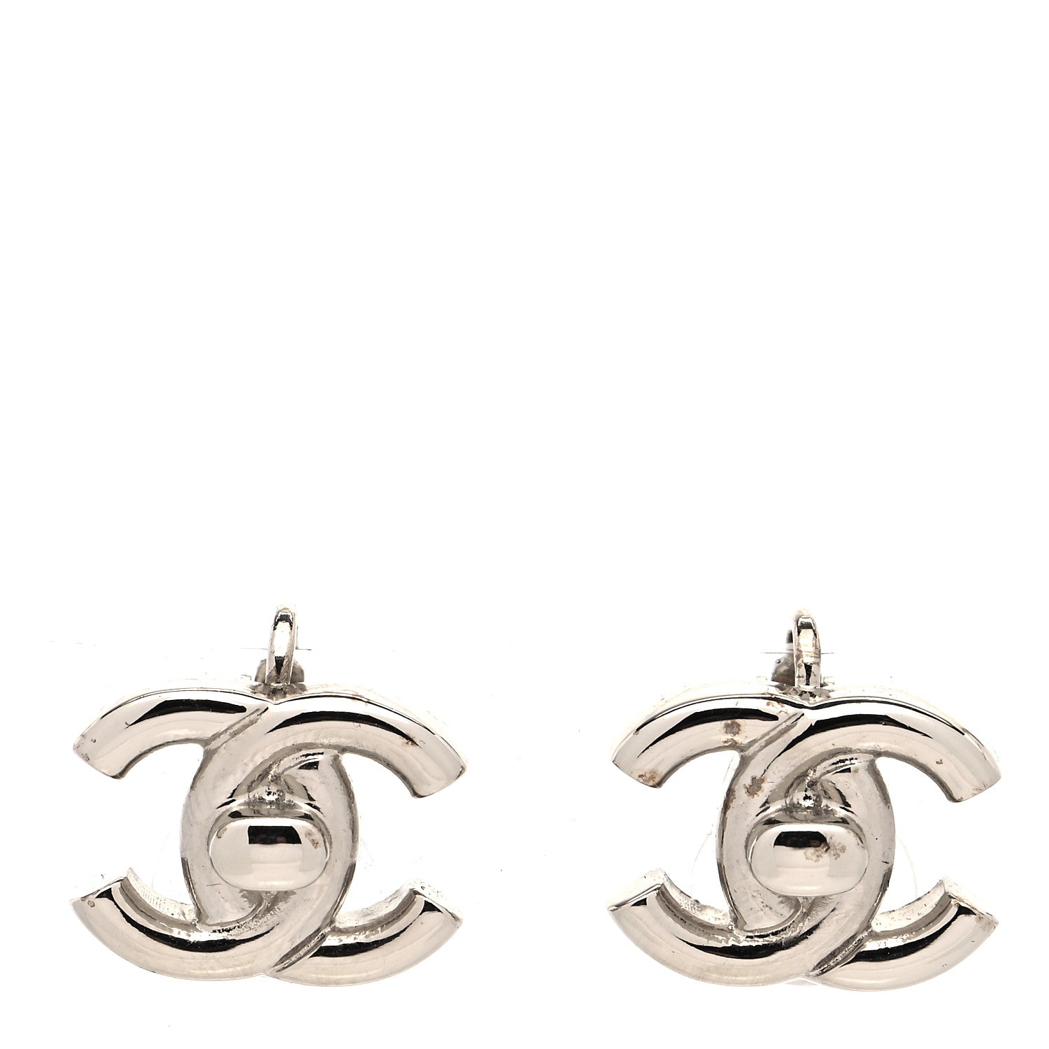Chanel Metal CC Turnlock Clip On Earrings Gold 1 of 6