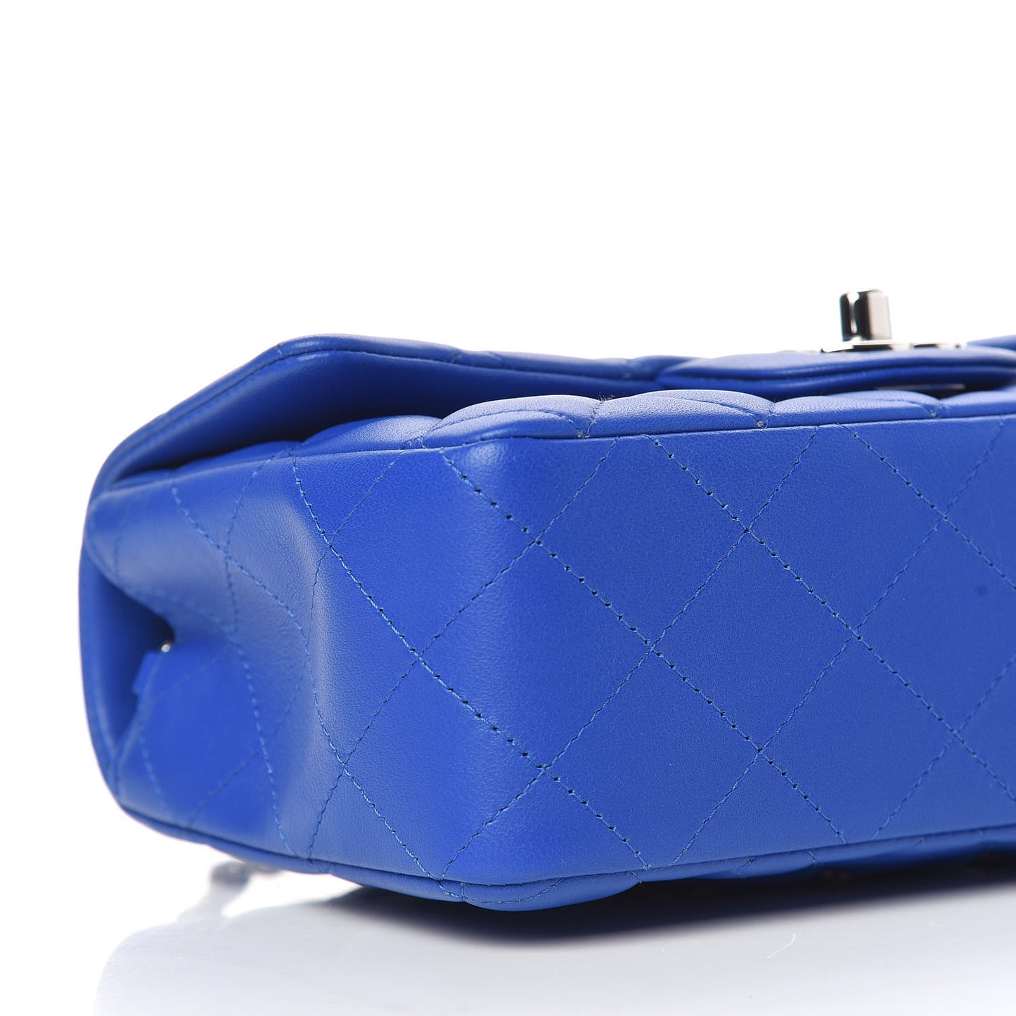 Lambskin Quilted Mini Rectangular Flap Royal Blue