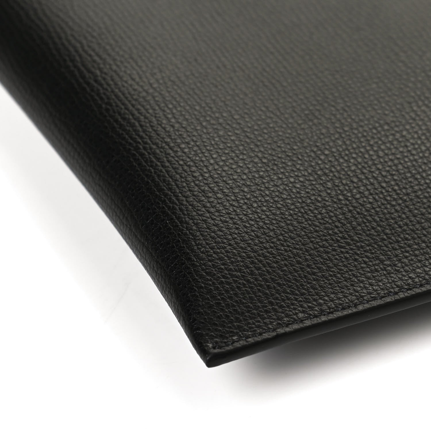 Burberry Grainy Calfskin Haymarket Check Zip Pouch Black 8 of 11