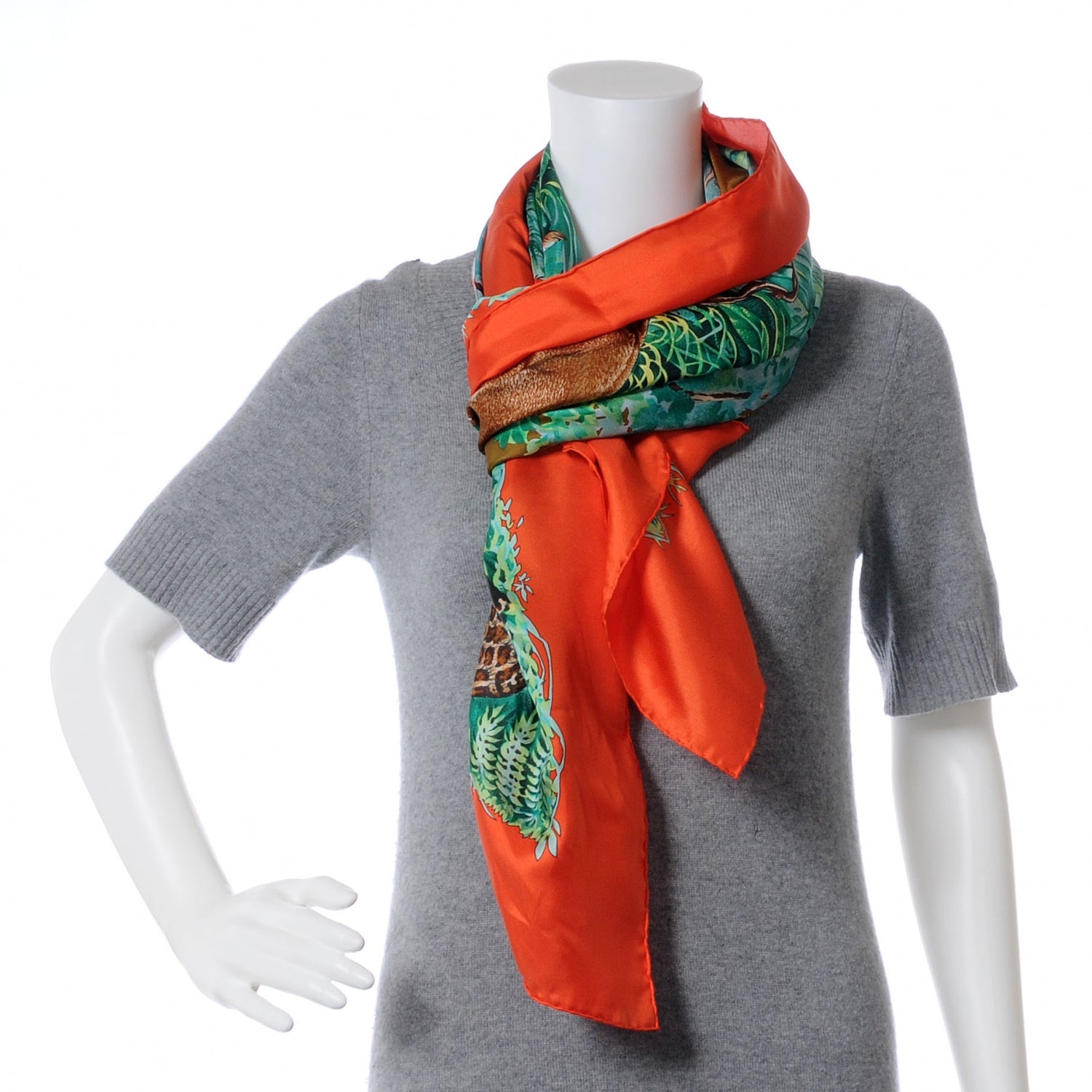 Hermes Summer Silk Equateur Scarf Shawl 140 4 of 7