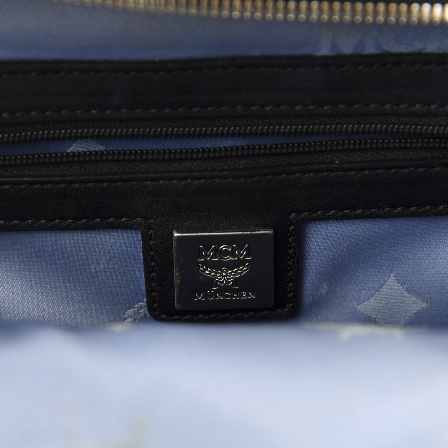 Calfskin Visetos Diamond Printed Small Backpack Blue