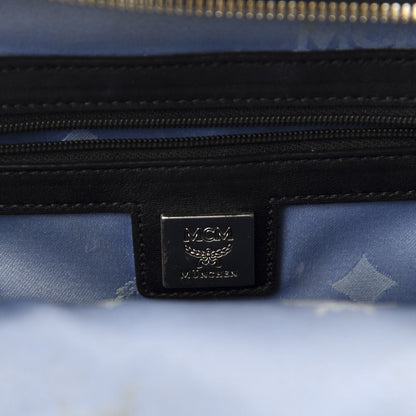 MCM Calfskin Visetos Diamond Printed Small Backpack Blue 11 of 14