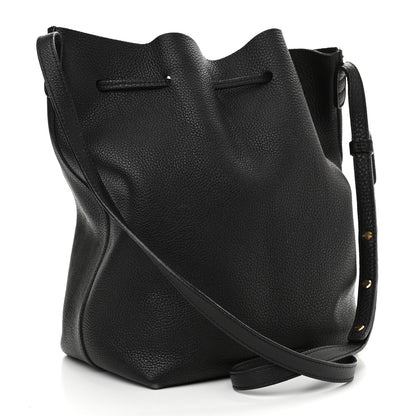 Mansur Gavriel Tumbled Calfskin Bucket Bag Black 3 of 14