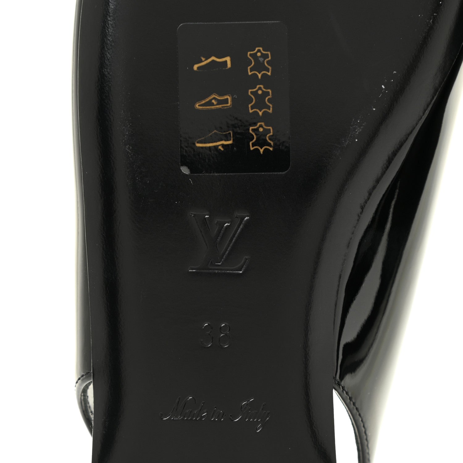 Louis Vuitton Patent Insider Slingback Ballerina Flats 38 Black 6 of 8