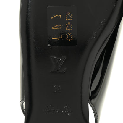 Louis Vuitton Patent Insider Slingback Ballerina Flats 38 Black 6 of 8