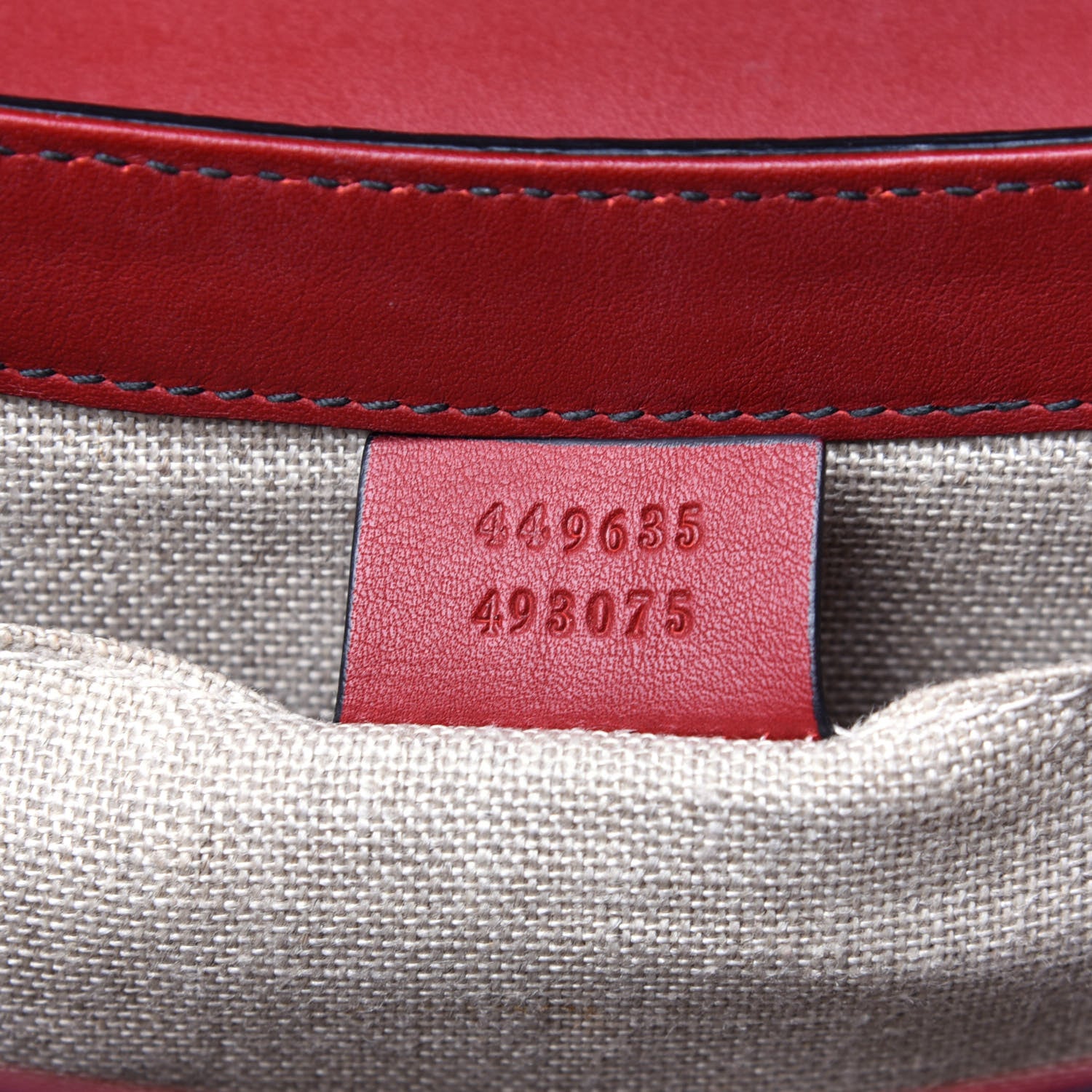 Gucci Microguccissima Medium Emily Chain Shoulder Bag Red 9 of 12