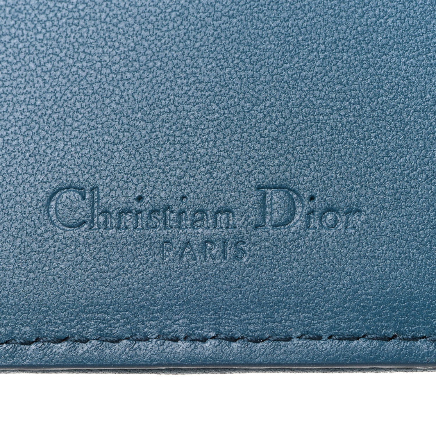 Christian Dior Lambskin Cannage Small Lady Dior Flap Card Holder Deep Ocean 6 of 9