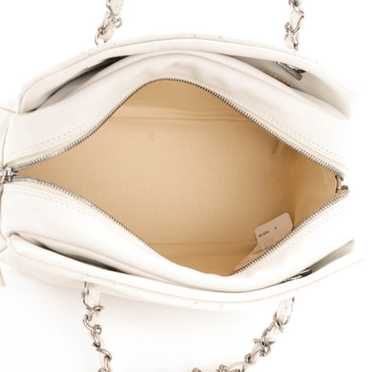 Chanel Calfskin Small Diamond Stitch Tote White 6 of 8