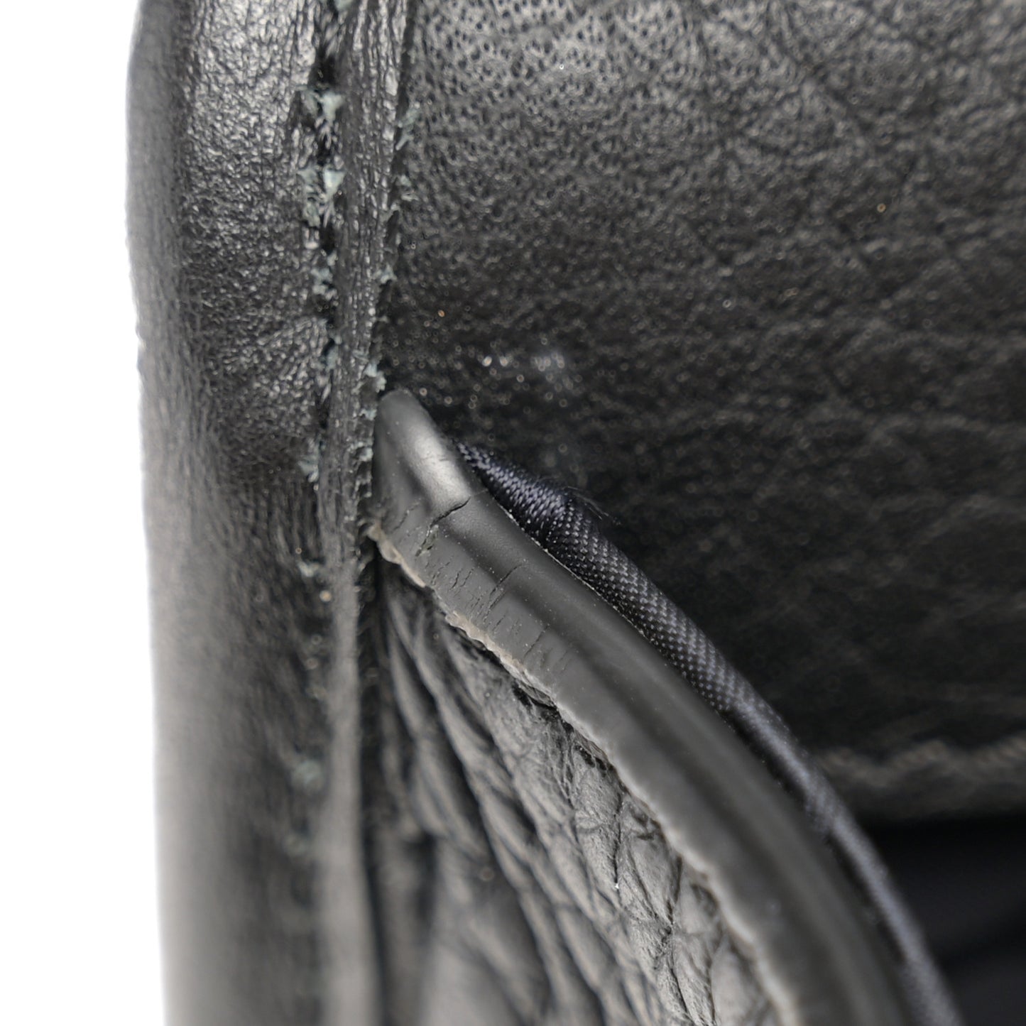 Grained Calfskin Gallop Bag With Strap Black