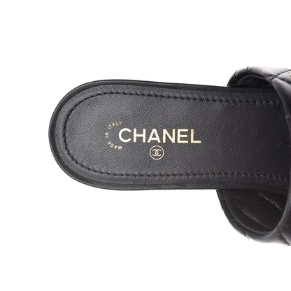 Chanel Lambskin Quilted Chain Mules 36 Black 8 of 9