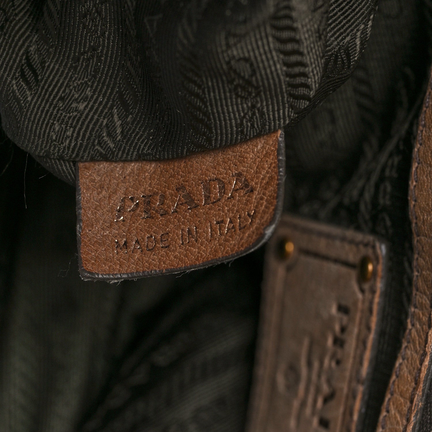Prada Vitello Daino Pushlock Shoulder Bag Brown 6 of 16
