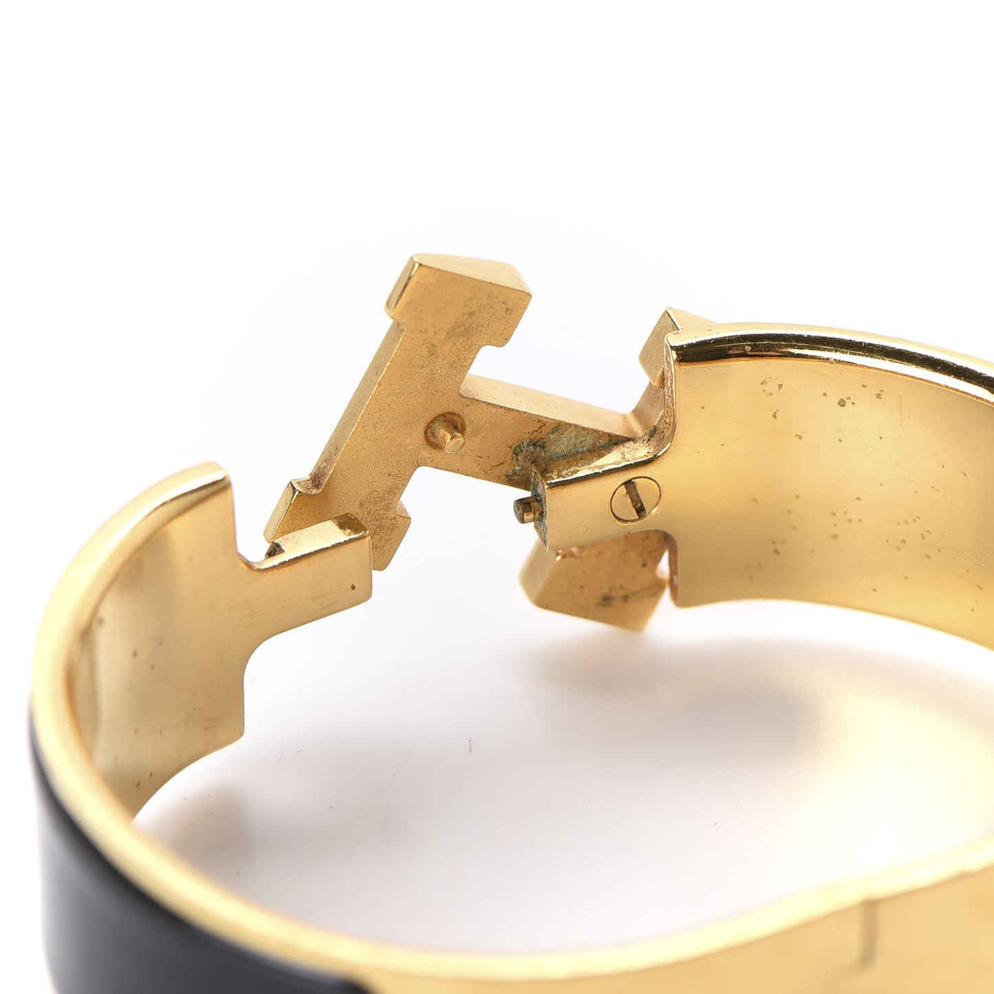 Enamel Wide Clic Clac H Bracelet GM Black