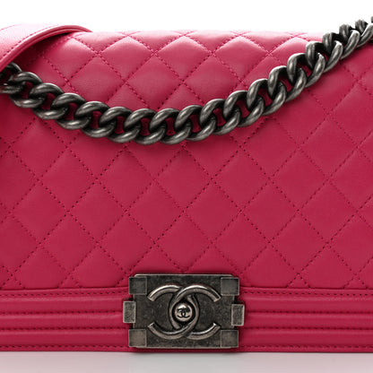 Chanel Lambskin Quilted Medium Boy Flap Pink 8 of 10