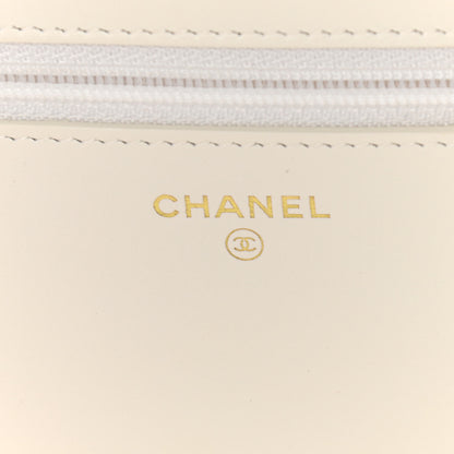 Chanel Caviar Quilted Boy Wallet On Chain WOC White 6 of 12
