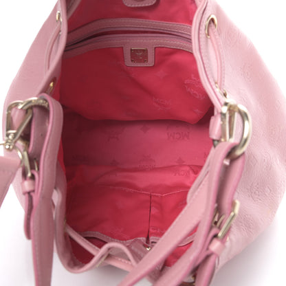 MCM Calfskin Ottomar Drawstring Shoulder Bag Pink 5 of 18