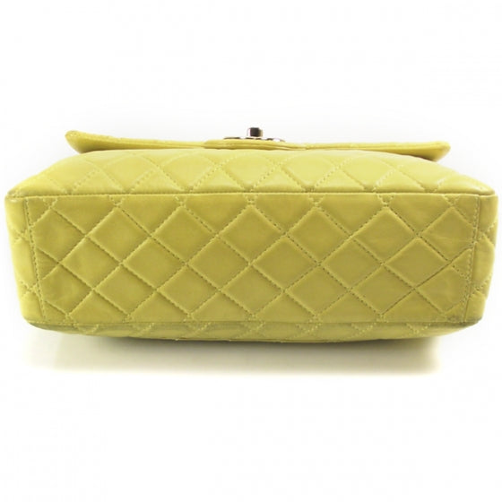 Chanel Lambskin XL JUMBO MAXI Flap Lemon 4 of 13