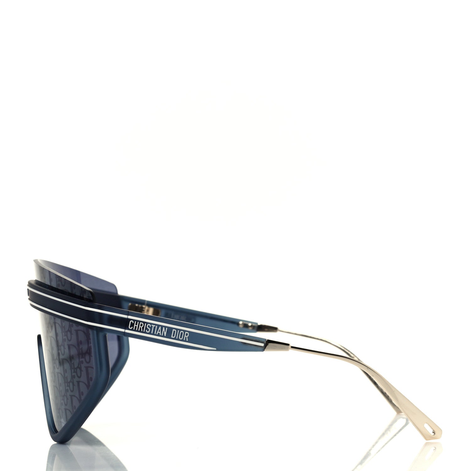 Christian Dior Oblique Mask DiorClub M2U Sunglasses Translucent Blue 3 of 8