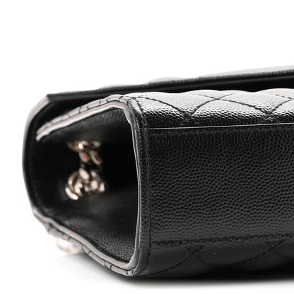 Saint Laurent Grain De Poudre Textured Mixed Matelasse Triquilt Medium Monogram Satchel Black 9 of 11