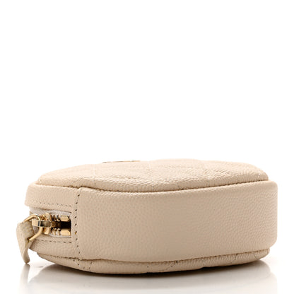 Chanel Caviar Quilted Zip Around Classic Coin Purse Light Beige 4 of 7