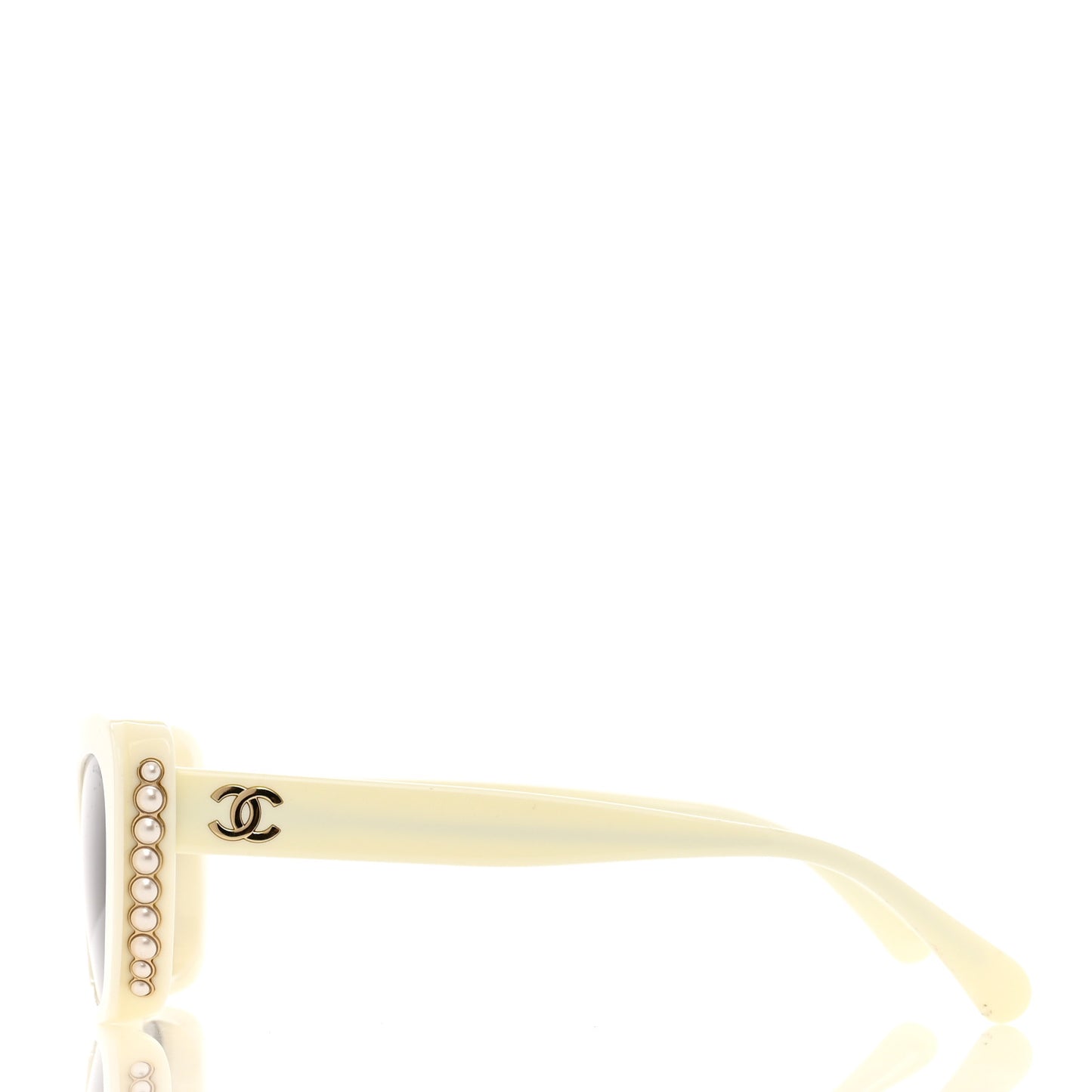 Acetate Pearl Cat Eye CC Sunglasses 5481-H White
