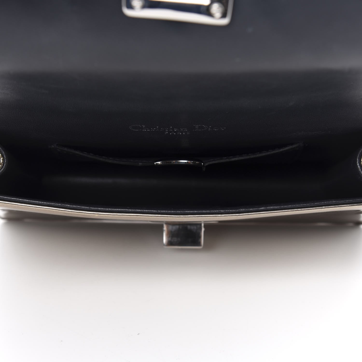 Christian Dior Metallic Patent Micro-Cannage Mini Diorama Flap Bag Gold 5 of 11