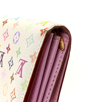 Louis Vuitton Monogram Multicolor Sarah Wallet White Litchi 8 of 13