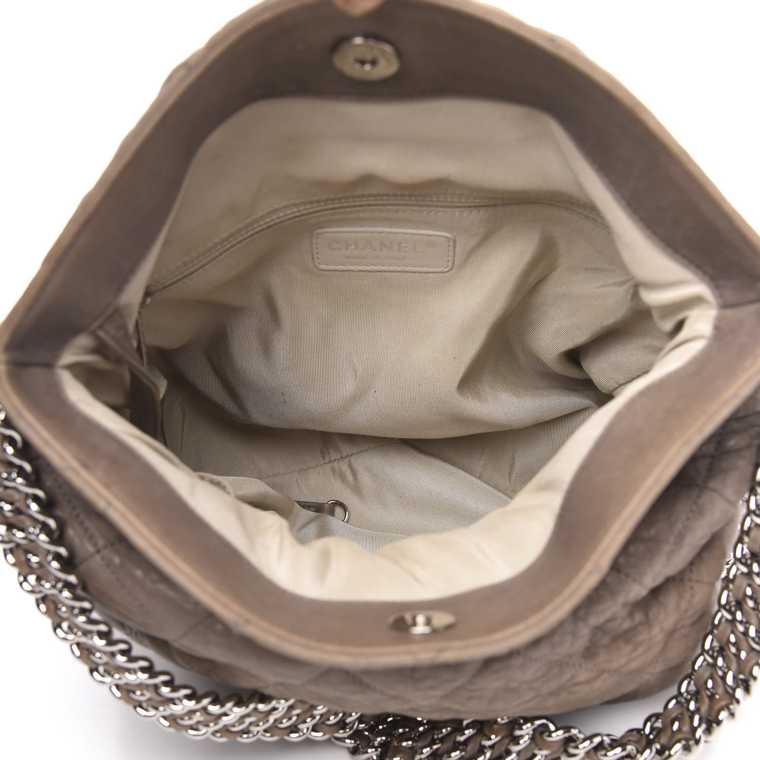 Chanel Washed Lambskin Chain Around Hobo Taupe 5 of 12