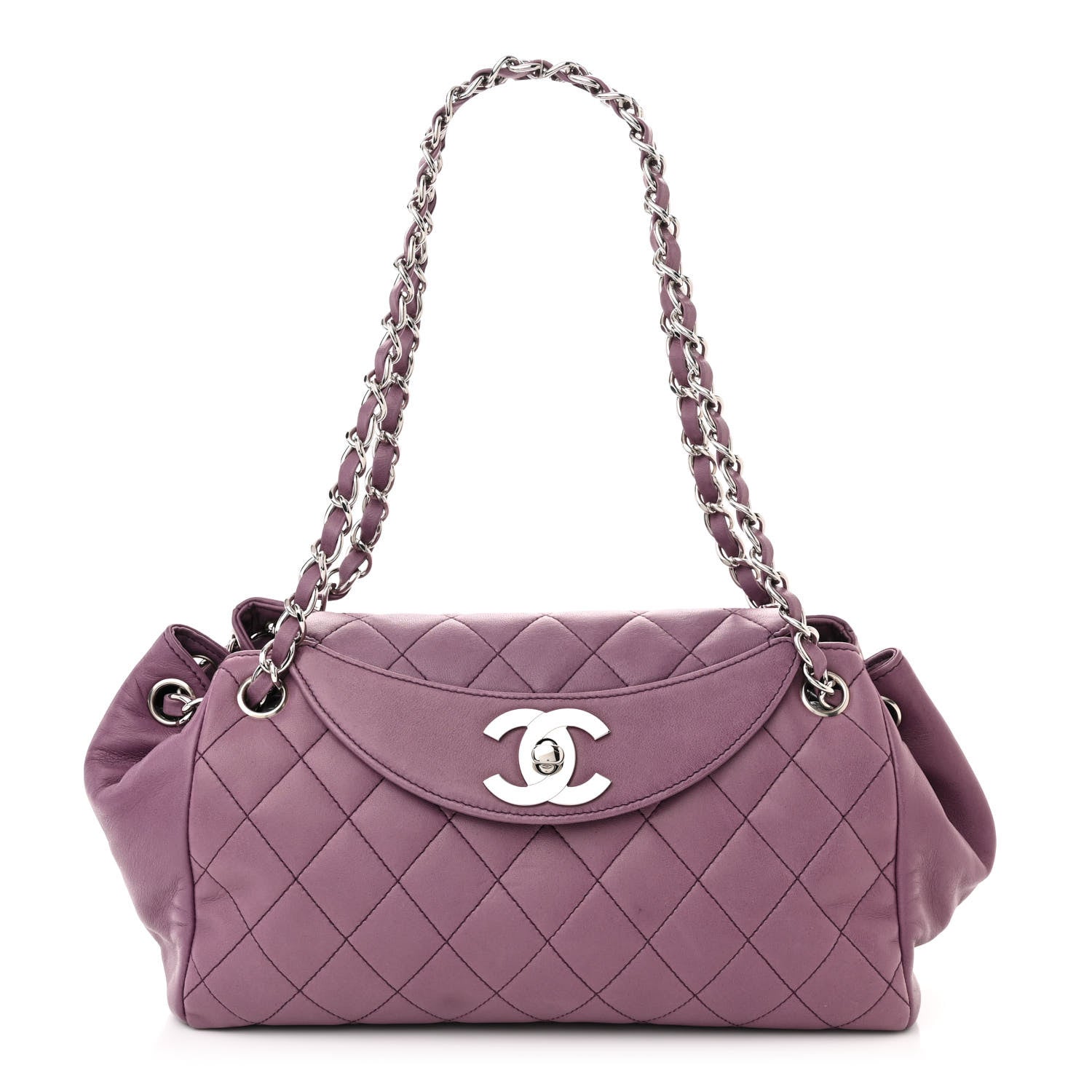 Chanel Lambskin Quilted CC Flap Light Purple 1 of 14