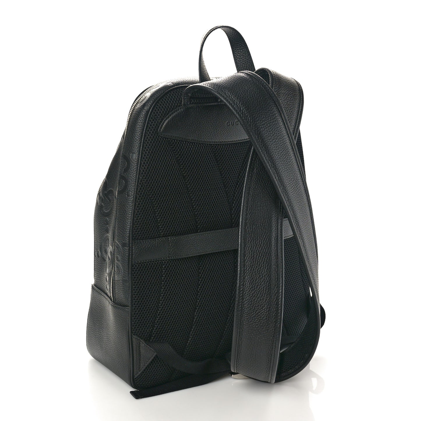 Calfskin Jumbo GG Embossed Large Backpack Black