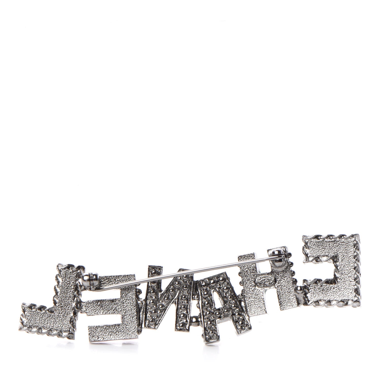 Chanel Pearl Enamel Logo Brooch Multicolor 3 of 4