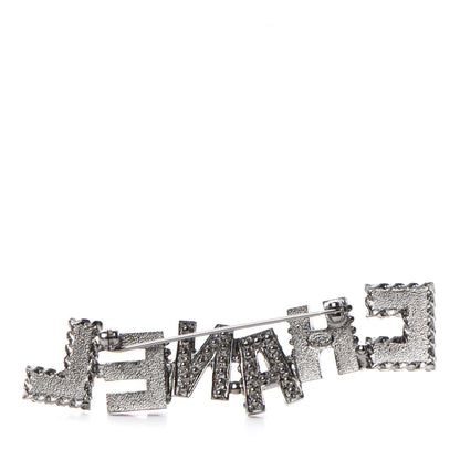 Chanel Pearl Enamel Logo Brooch Multicolor 3 of 4