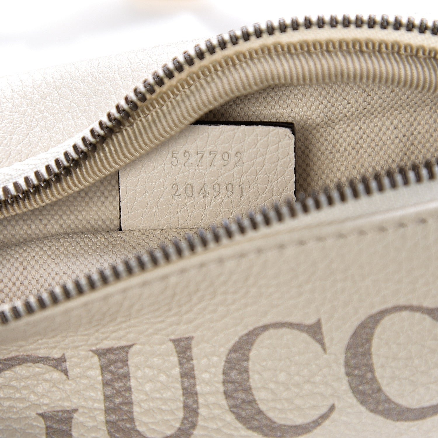 Gucci Grained Calfskin Small Logo Belt Bag White 6 of 10