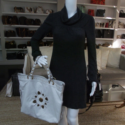 Gucci Leather Studded Irina Tote White 2 of 10