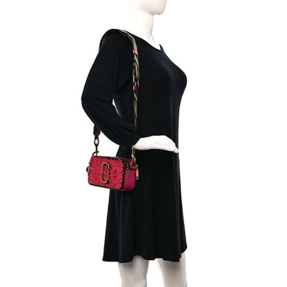 Marc Jacobs Calfskin Sequin Snapshot Camera Bag Pink 2 of 9