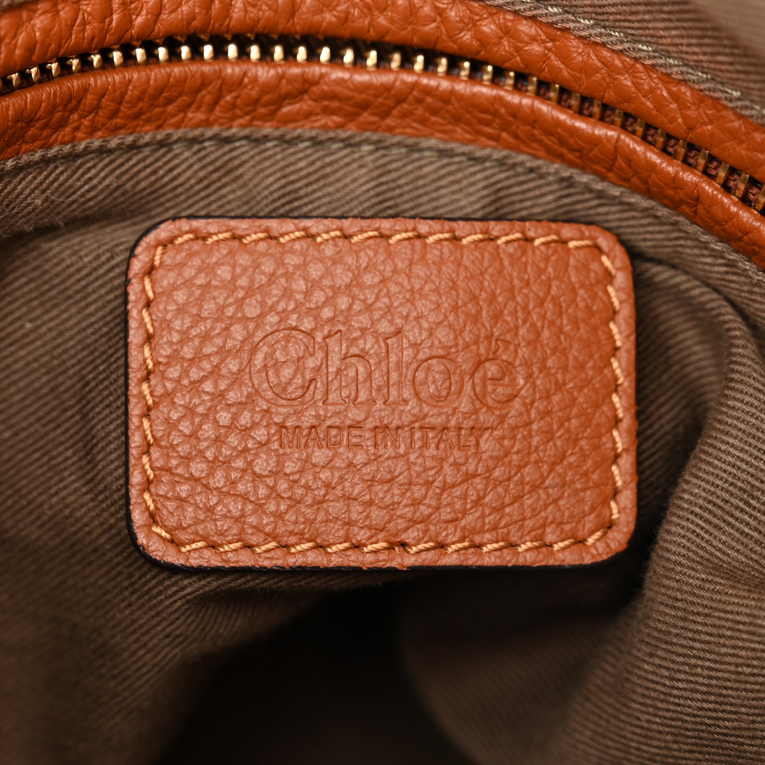 Chloe Calfskin Medium Marcie Satchel Tan 6 of 10
