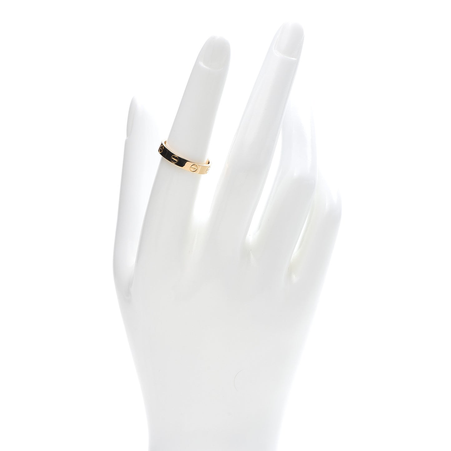 18K Yellow Gold 3.5mm LOVE Wedding Band Ring 54 6.75