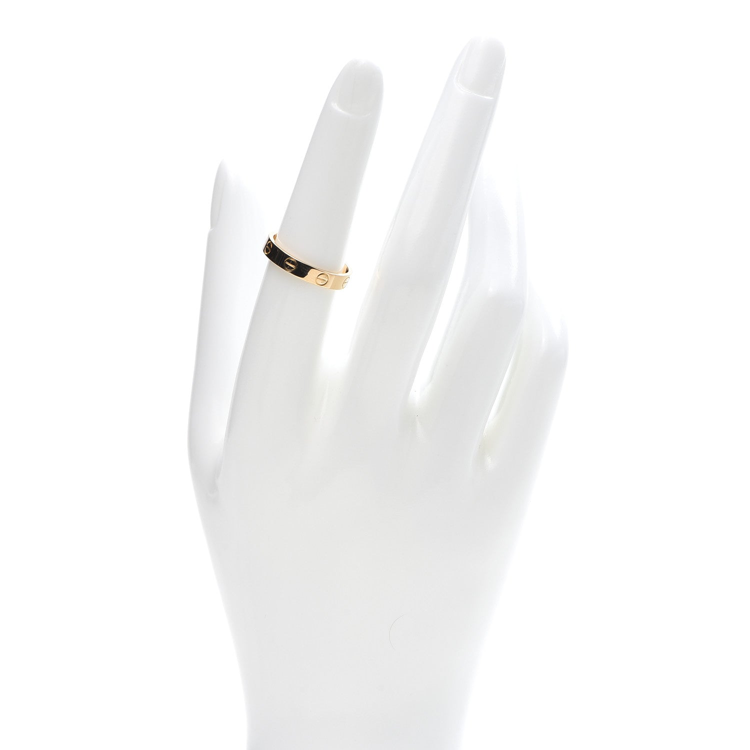 Cartier 18K Yellow Gold 3.5mm LOVE Wedding Band Ring 54 6.75 2 of 4