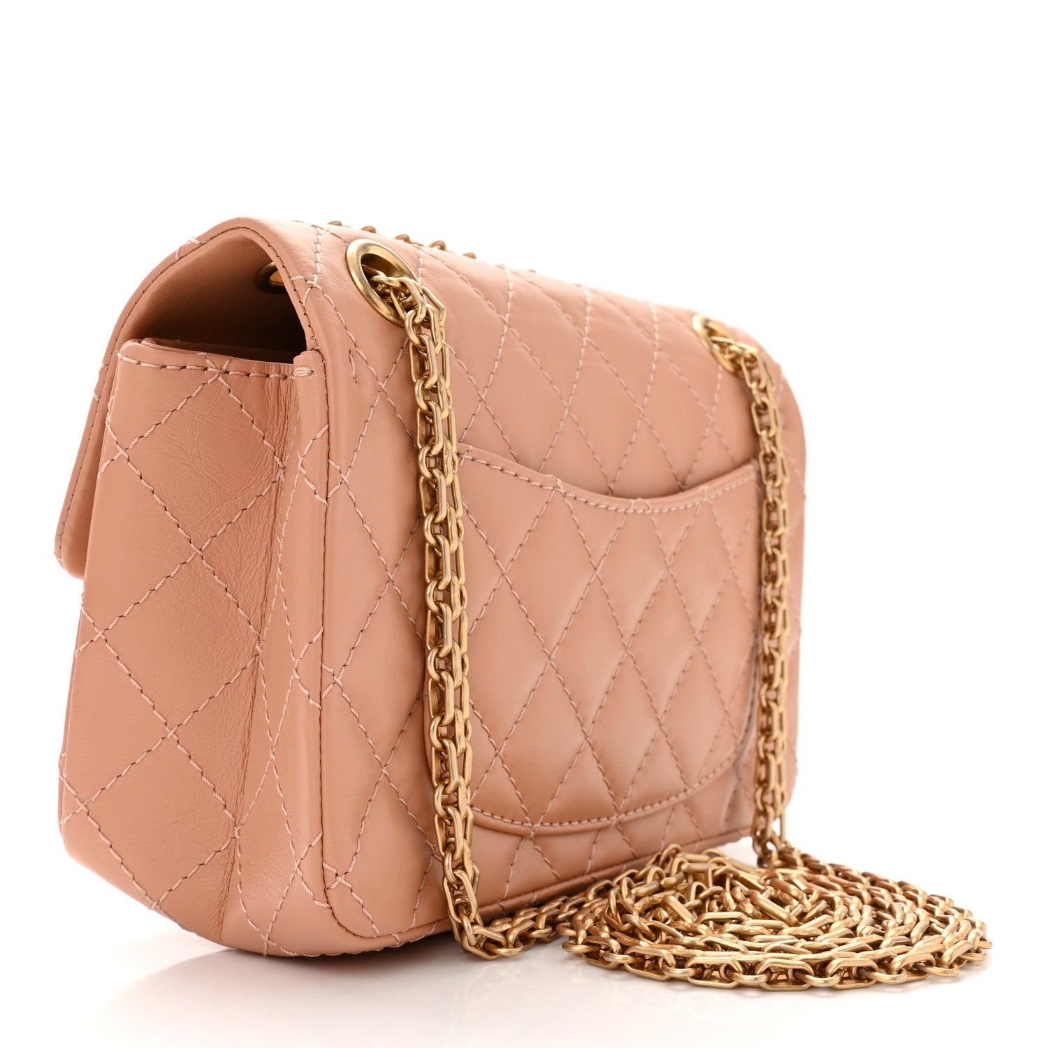 Chanel Aged Calfskin Quilted 2.55 Reissue Mini Flap Beige 3 of 11
