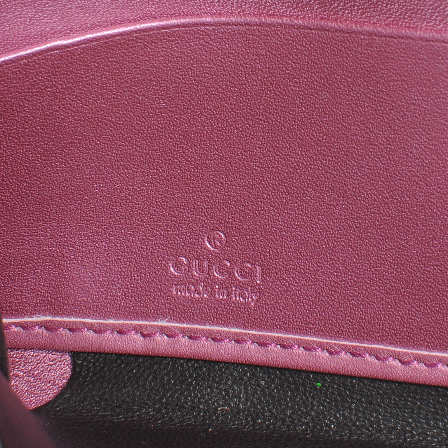 Metallic Soft Guccissima Heart Zip Around Wallet Fresia Rose