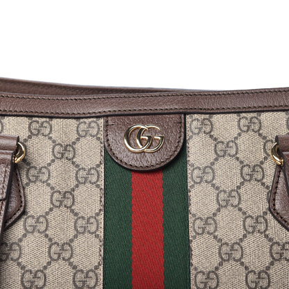 Gucci GG Supreme Monogram Medium Ophidia Shopping Tote Brown 10 of 10