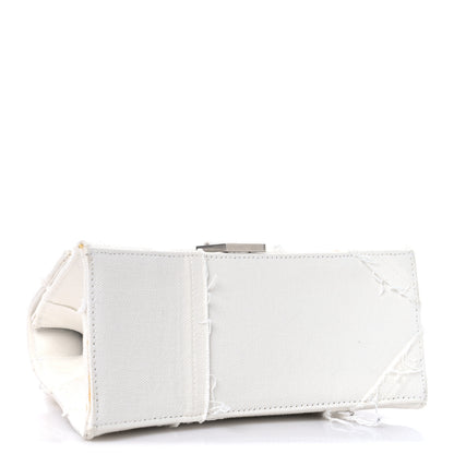 Balenciaga Denim Patchwork Small Hourglass Top Handle Bag White 4 of 13