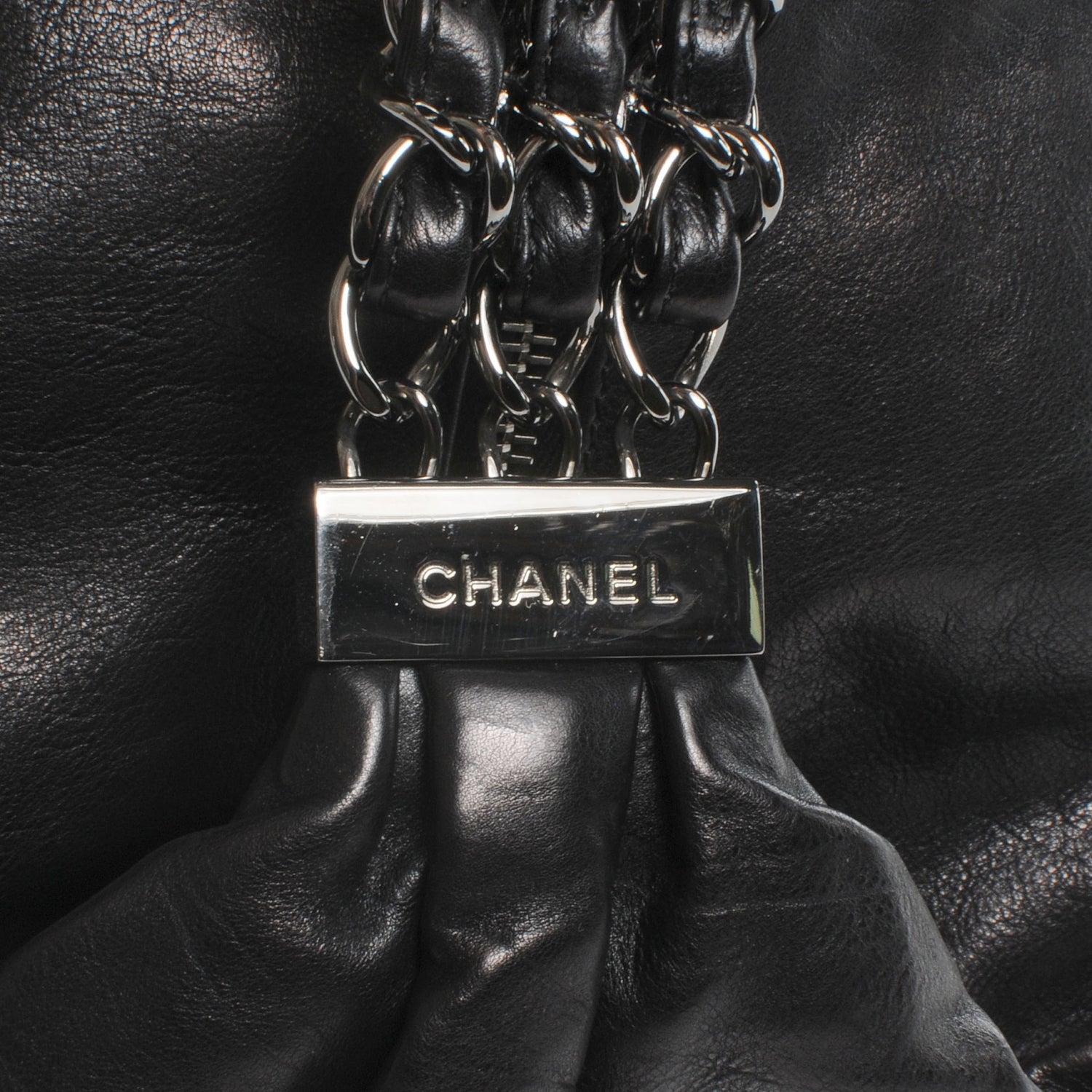 Chanel Lambskin Large Rock and Chain Hobo Black 5 of 8