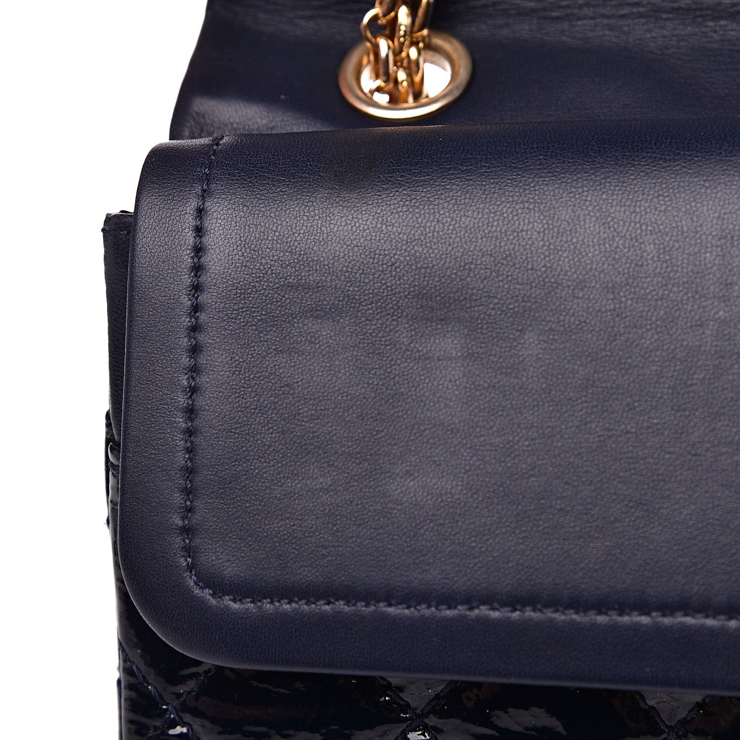 Chanel Distressed Patent Quilted 2.55 Reissue 226 Flap Navy 11 of 14