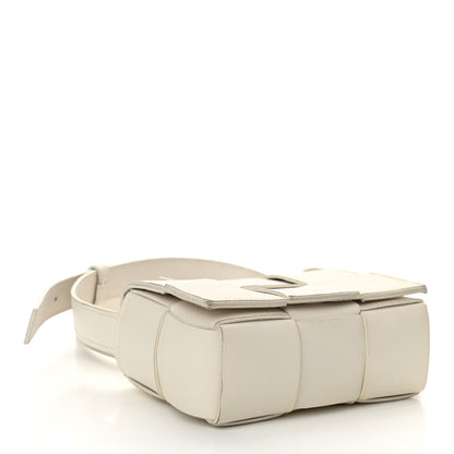 Bottega Veneta Lambskin Maxi Intrecciato Extra Mini Cassette Crossbody Bag White 4 of 9