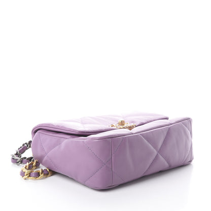 Chanel Goatskin Quilted Medium 19 Flap Violet Purple 3 of 8