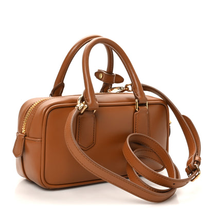 Miu Miu Calfskin Regular Arcadie Top Handle Bag Cognac 3 of 9