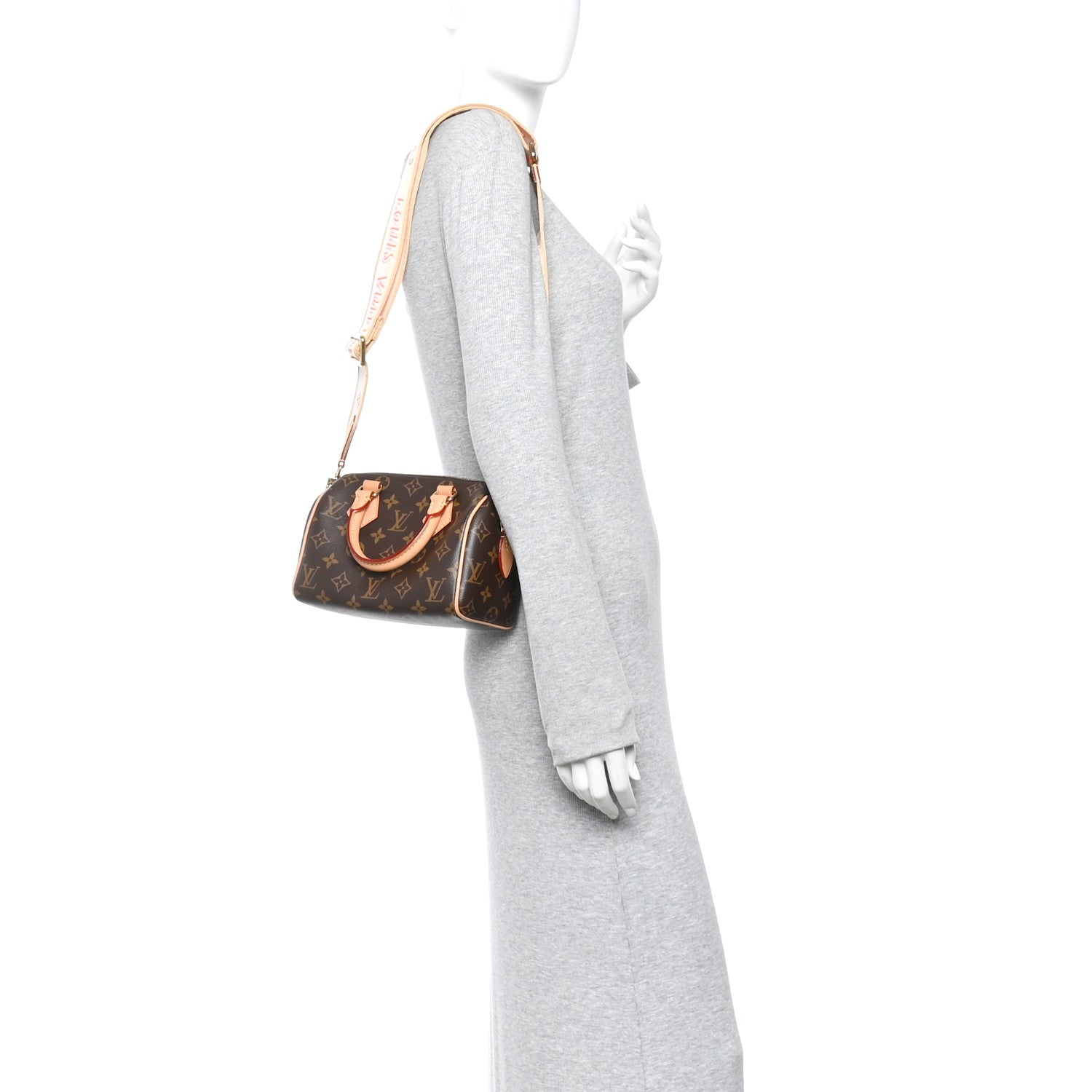 Louis Vuitton Monogram Speedy Bandouliere 20 Pink Orange 2 of 10